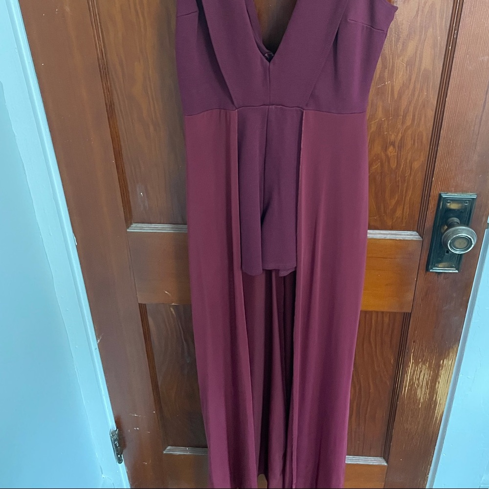 Burgundy romper/dress. Size S.